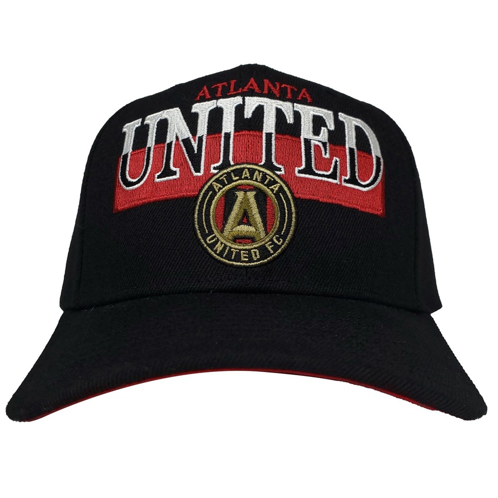 Atlanta United FC Mitchell & Ness MLS Pro Fit Snapback Hat Cap 3D Logo Black New